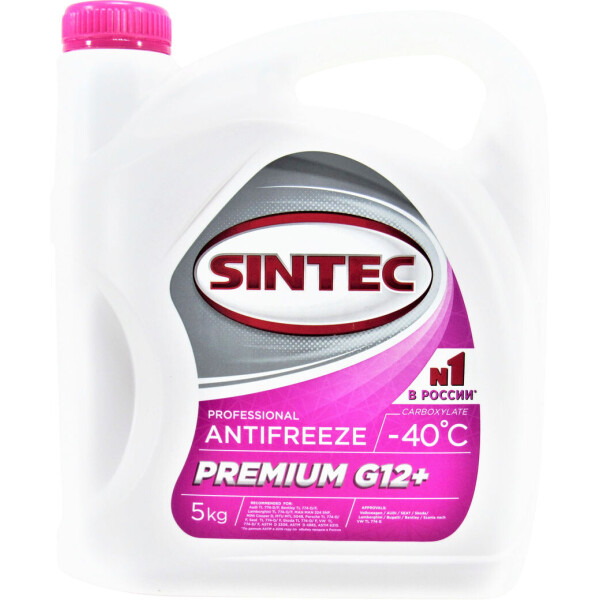 

Тосол антифриз красный -40 (Sintec) G-12+ 5кг. 990450