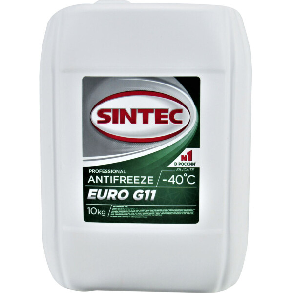 

Тосол антифриз зеленый -40 (Sintec) G-11 10л. 800516