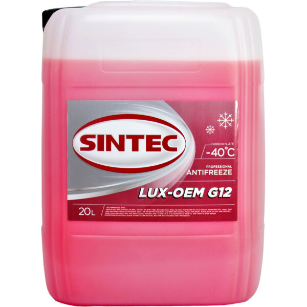 

Тосол антифриз красный -40 (Sintec) G-12 20кг. 990470