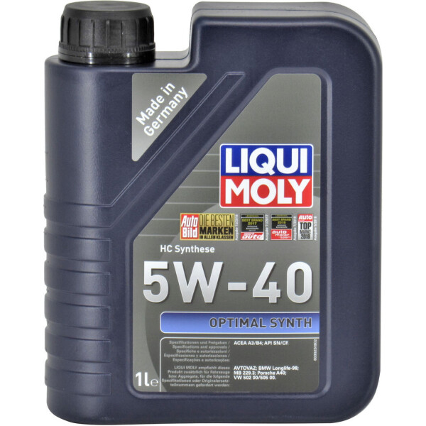 

Моторное масло бензин, дизель 5W-40 (Liqui Moly) Optimal Synth 1л. 3925