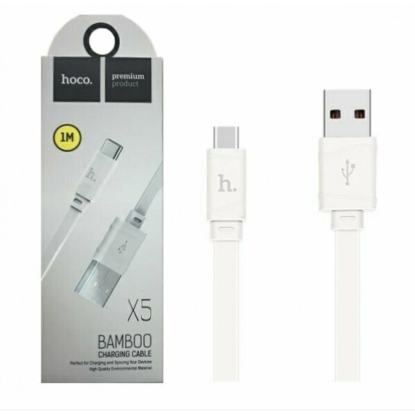 

Кабель для зарядки шнур Hoco X5 bamboo Type-C 1M USB провод для телефонов и планшетов Белый (20053100078)