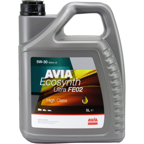 

Моторное масло бензин, дизель 5W-30 (AVIA) ECOSYNTH ULTRA FE02 5л.