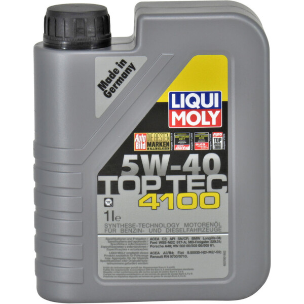 

Моторное масло бензин, дизель 5W-40 (Liqui Moly) Tор Tес 4100 1л. 7500