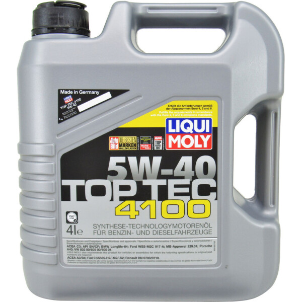 

Моторное масло бензин, дизель 5W-40 (Liqui Moly) Tор Tес 4100 4л. 7547