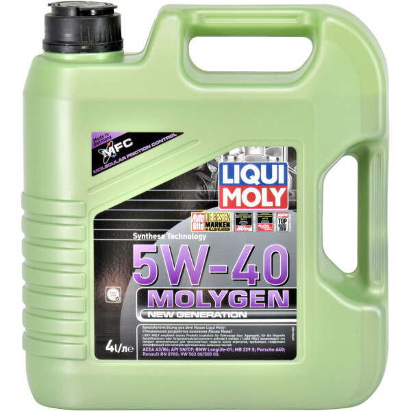 

Моторное масло бензин, дизель 5W-40 (Liqui Moly) Molygen New Generation 4л. 9054