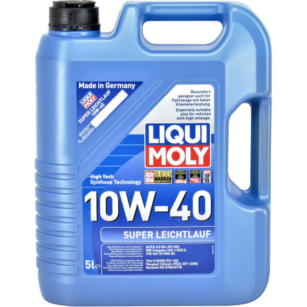 

Моторное масло бензин, дизель 10W-40 (Liqui Moly) Super Leichtlauf 5л. 1929