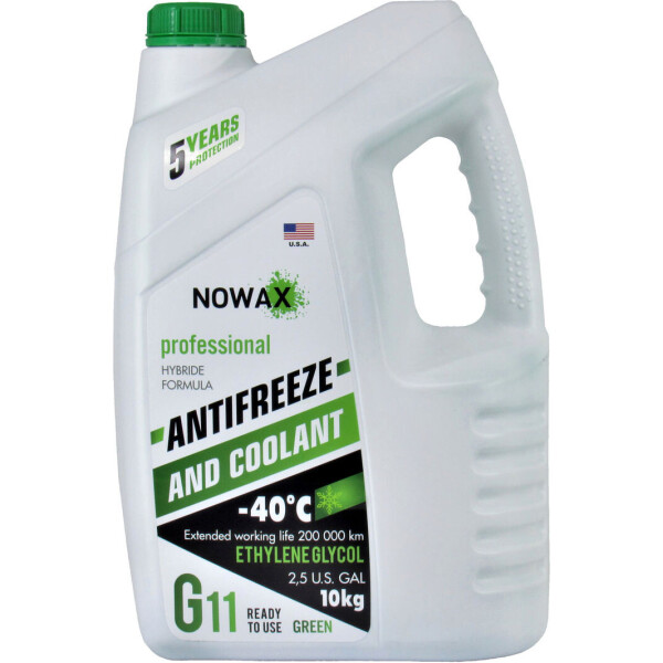 

Тосол антифриз зеленый -40 (Nowax) G-11 10кг. NX10003