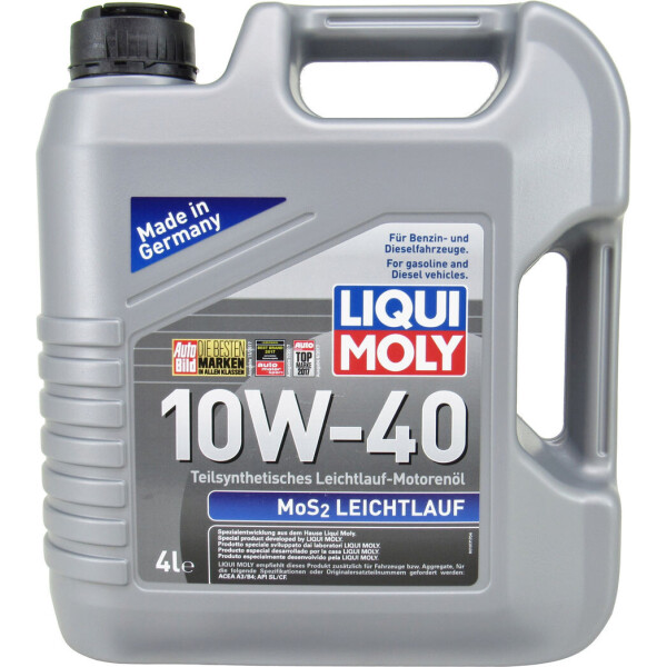 

Моторное масло бензин, дизель 10W-40 (Liqui Moly) MoS2 Leichtlauf 4л. 1917
