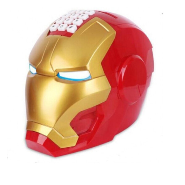 

Копилка-сейф Шлем железного человека Iron Man детская электронная с кодовым замком и купюроприемником UKC Красный (20053100304)