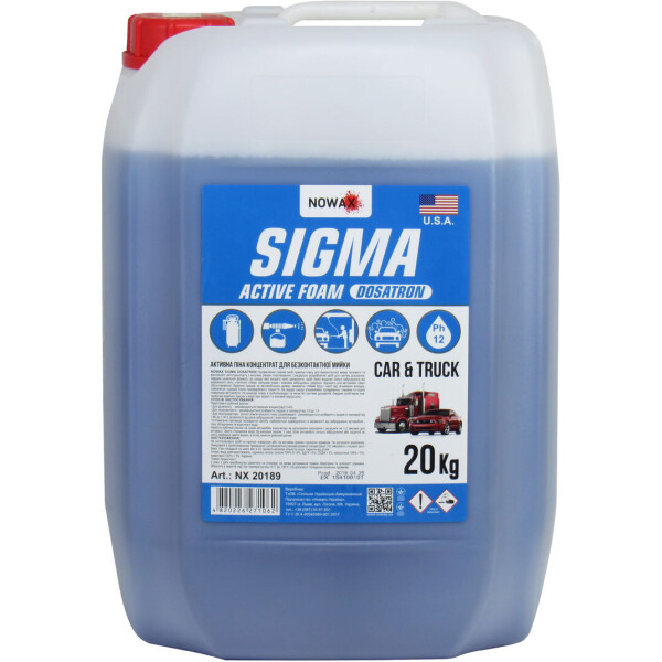 

Шампунь (Nowax) SIGMA DOSATRON ACTIVE FOAM для бесконтактной мойки 20кг. NX20189