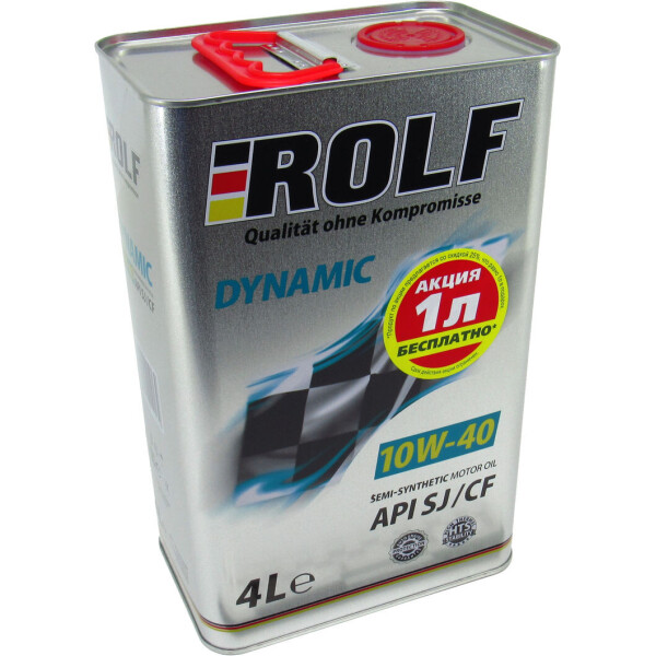 

Моторное масло бензин, дизель 10W-40 (Rolf) Dynamic 4л. 322230