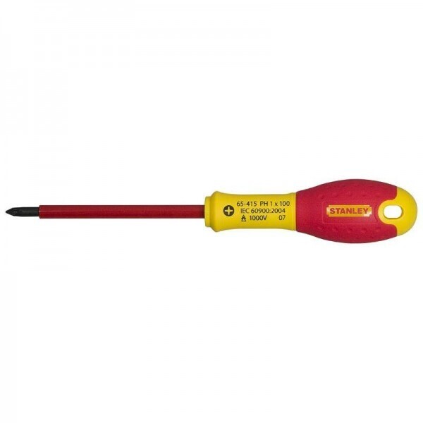 

Отвертка электрика Stanley "FatMax VDE 1000V" Ph1х100мм (0-65-415)