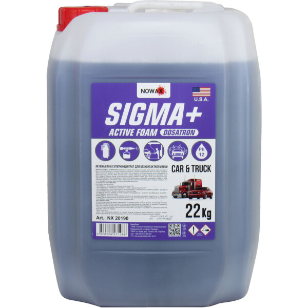

Шампунь (Nowax) SIGMA+ DOSATRON ACTIVE FOAM для бесконтактной мойки 22кг. NX20190