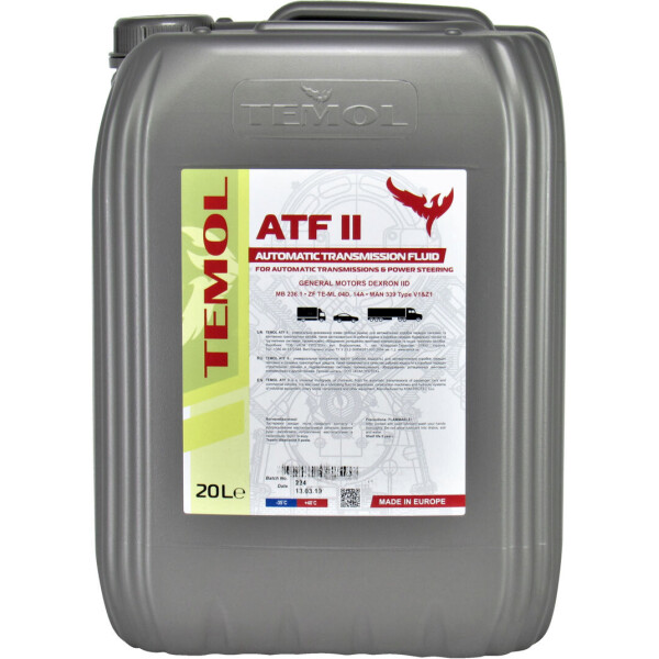 

Трансмиссионное масло ATF (Temol) Dexron IID 20л. T-ATF2-20L