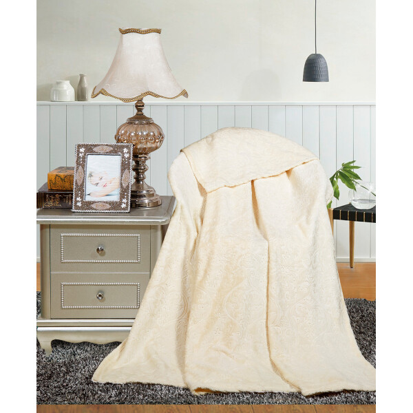 

Велюровый плед с рисунком молочный Love You 200x220 см (181177)