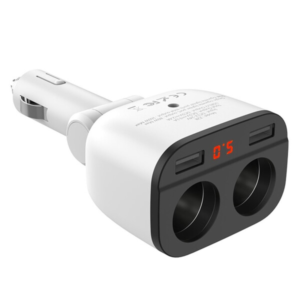 

Aвтомобильное зарядное устройство Hoco Z28 3.1A 2xUSB Белый (20053100182)