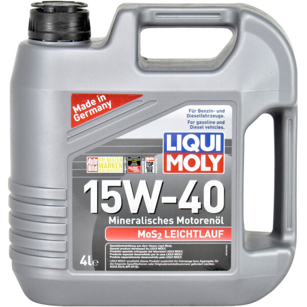 

Моторное масло бензин, дизель 15W-40 (Liqui Moly) MoS2 Leichtlauf 4л. 1949