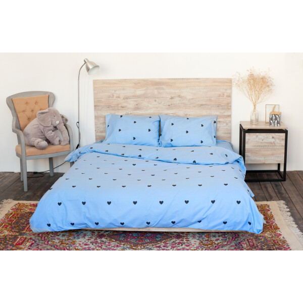 

Комплект постельного белья Coolki Love's голубой 150x220