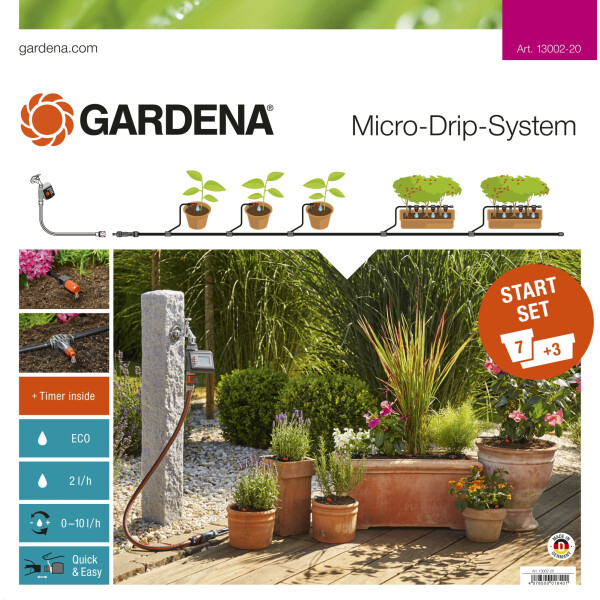 

Комплект микрокапельного полива Gardena Micro-Drip-System базовый с таймером (13002-20)