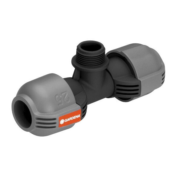 

Соединитель T-образный Gardena Quick & Easy с наружной резьбой 25 мм х 3/4 (02787-20)