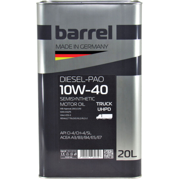 

Моторное масло дизель 10W-40 (Barrel) Diesel-Pao 20л. (Truck UHPD)