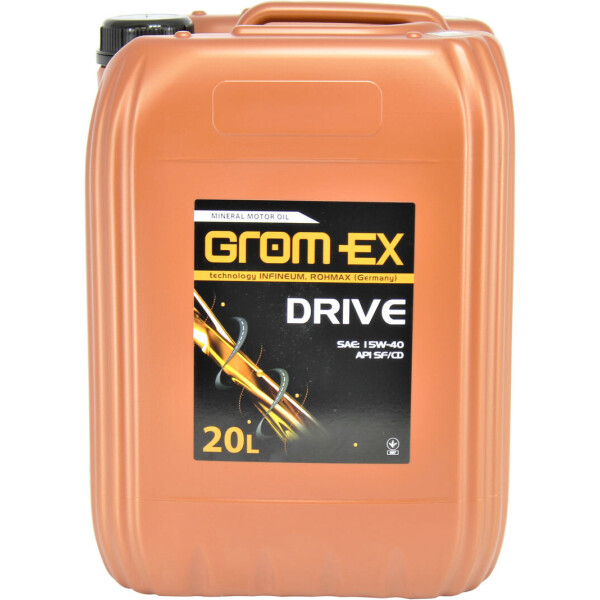 

Моторное масло бензин, дизель 15W-40 (Grom-EX) Drive 20л.
