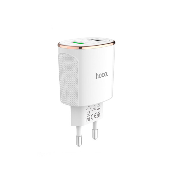 

Сетевое зарядное Hoco C60A Prestige 2USB 2.4A+QC3.0 Белый (20053100166)