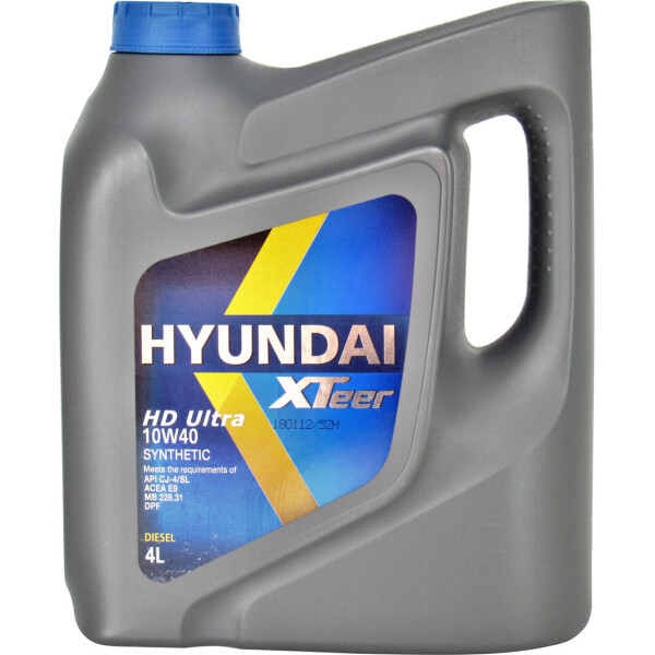 

Моторное масло дизель 10W-40 (HYUNDAI XTeer) Ultra HD 4л. 1041006