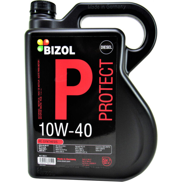 

Моторное масло дизель 10W-40 (Bizol) Diesel Protect 5л. B85311