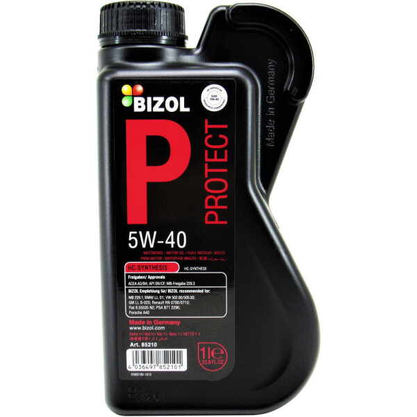 

Моторное масло бензин, дизель 5W-40 (Bizol) Protect 1л. B85210