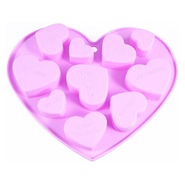 

Форма для льда и конфет The Hearts силиконовая 17.8х14см, 9 ячеек Fissman FN-6562