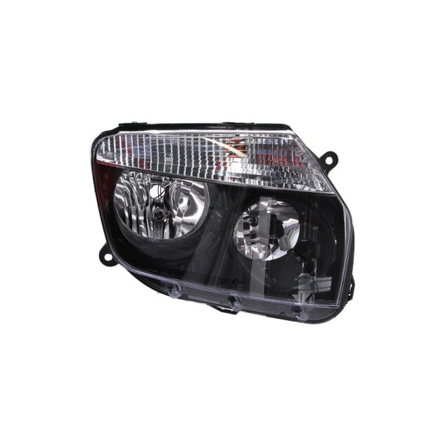 

Фара передняя Dacia/Renault Duster 2010- правая H7/H1, авт./мех.рег., черная рамка 551-1186R-LDEM2