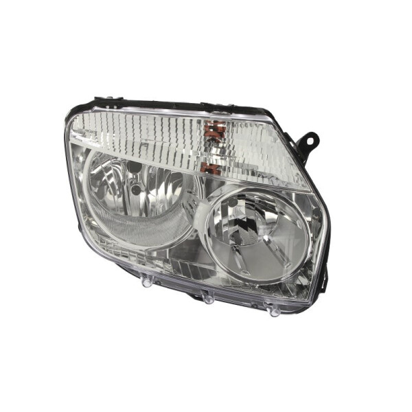 

Фара передняя Dacia/Renault Duster 2010-2013 правая H7/H1, авт./мех.рег., хром.рамка 551-1186R-LDEM1