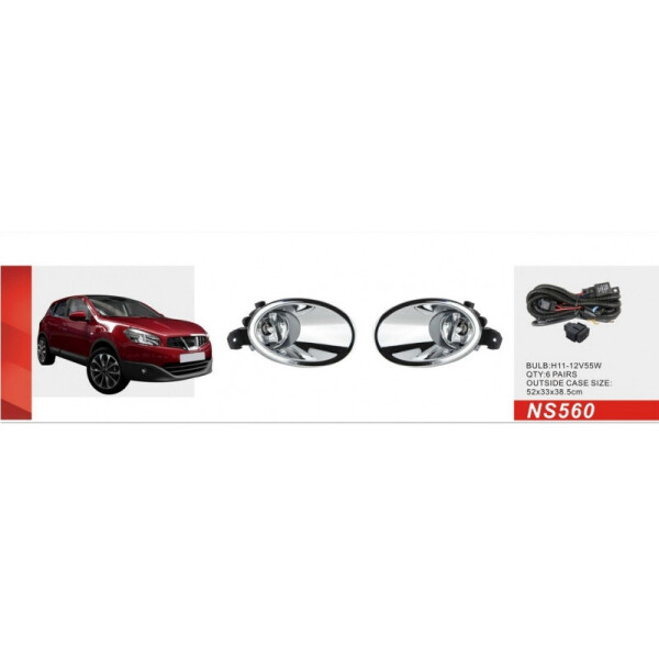 

Фары допополнительные модель Nissan Qashqai (2011-13)/эл.проводка NS-560-W (6)