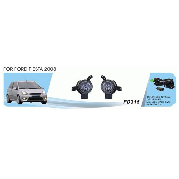 

Фары допополнительные модель Ford Fiesta (2006-08)/КА 2008-/эл.проводка FD-315-W (6)