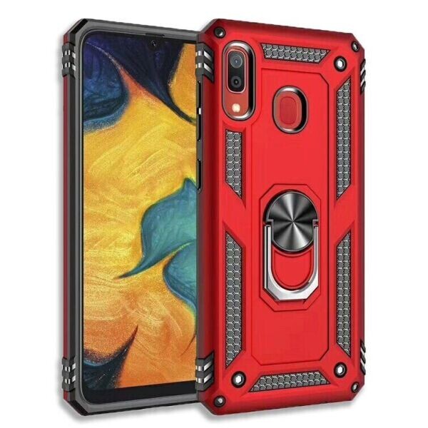 

с кольцом Defender для Samsung Galaxy A20 / A30 цвет Красный (063067)