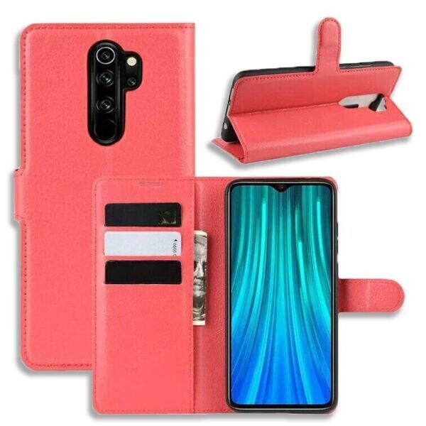 

Книжка с карманами для карт для Xiaomi Redmi Note 8 Pro цвет Красный (084716)