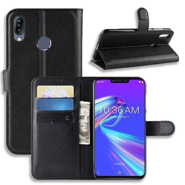 

Книжка с карманами для карт для Asus Zenfone Max Pro (M2) цвет Черный (130216_1)