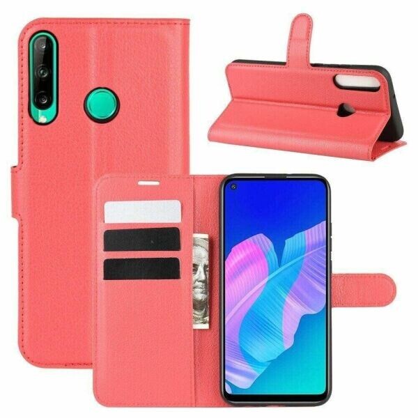 

Книжка с карманами для карт для Huawei P40 lite E цвет Красный (015416)