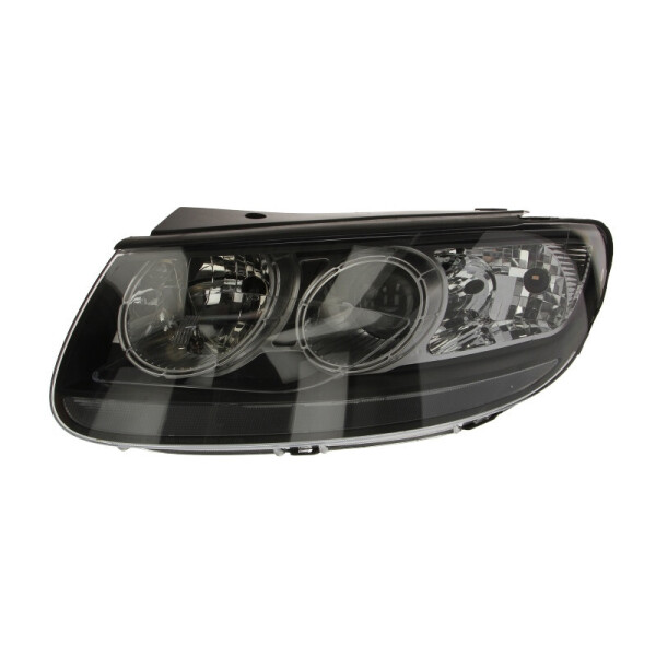 

Фара передняя Hyundai Santa Fe II 2010-2012 левая H7/H7, черная рамка, мех./эл. 221-1144L-LEMN2