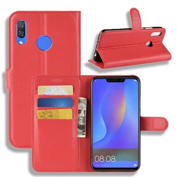 

Книжка с карманами для карт для Huawei Honor 8X цвет Красный (013216)