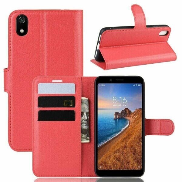

Книжка с карманами для карт для Xiaomi Redmi 7A цвет Красный (084316)