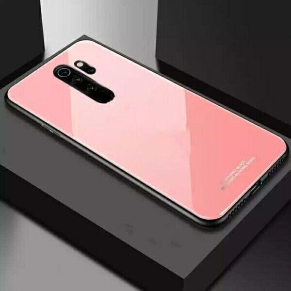 

Силиконовый со Стеклянной крышкой для Xiaomi Redmi Note 8 Pro цвет Розовый (084707)