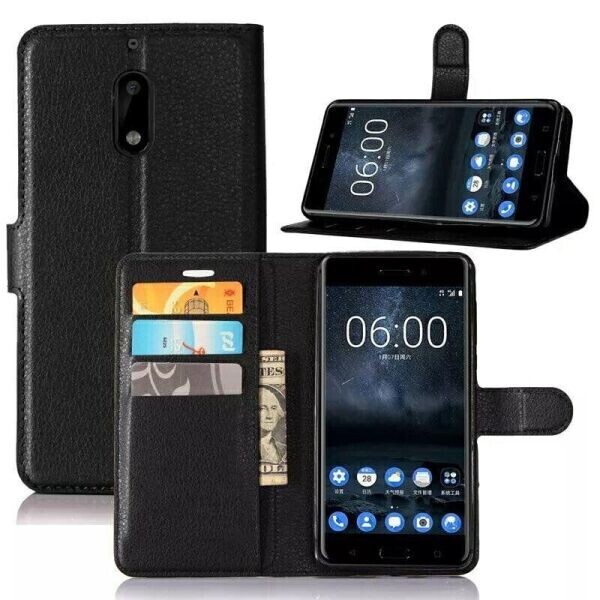 

Книжка с карманами для карт для Nokia 6 цвет Черный (040416_1)