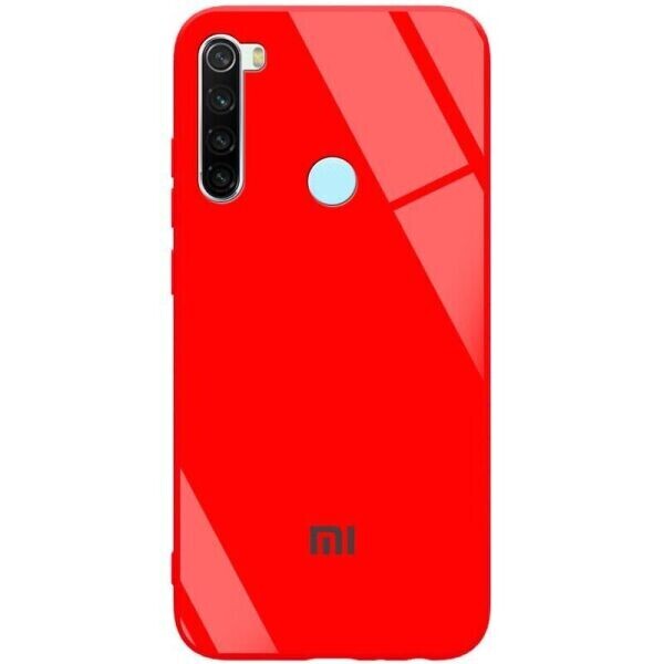 

Силиконовый чехол со Стеклянной крышкой для Xiaomi Redmi Note 8 цвет Красный (084807)