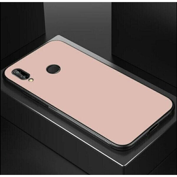 

Силиконовый со Стеклянной крышкой для Xiaomi Redmi Note 7 цвет Розовый (083507)