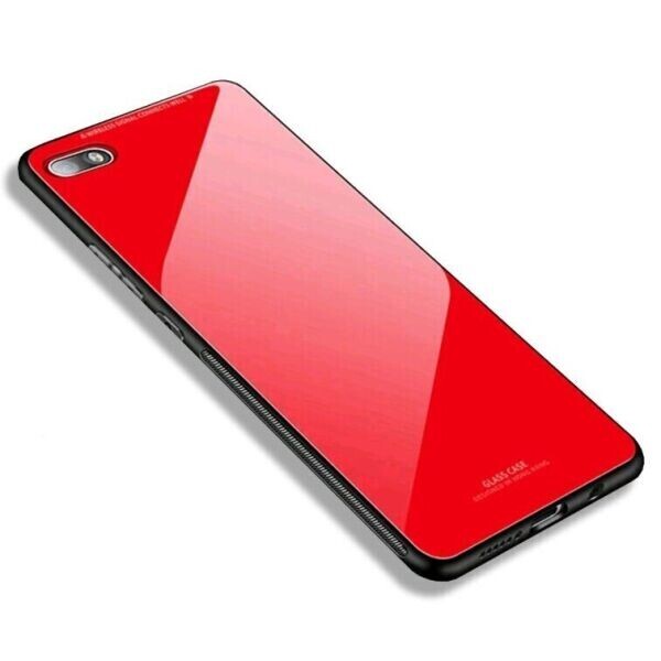 

Силиконовый со Стеклянной крышкой для Huawei Y5 Prime (2018) / Honor 7A цвет Красный (012607)