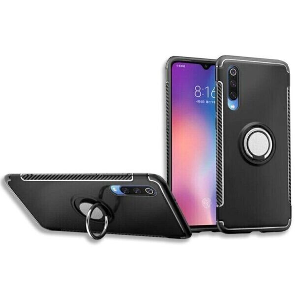 

Противоударный с кольцом для Xiaomi Mi9 SE цвет Черный (083806_1)