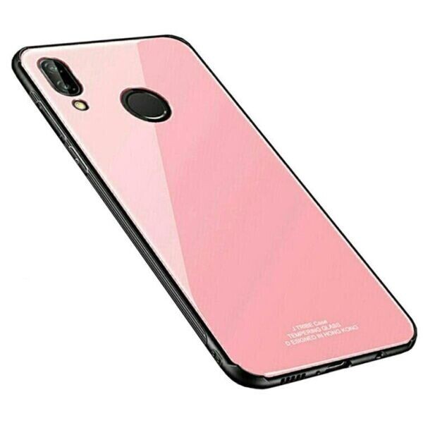 

Силиконовый со Стеклянной крышкой для Huawei Honor 8X цвет Розовый (013207)