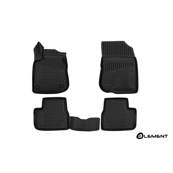 

Коврики в салон для PEUGEOT 2008, 2014-, 4 шт. (полиуретан) 3D